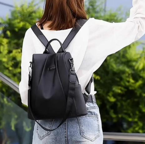 Black Oxford Cloth Backpack