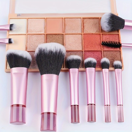 10-Piece Mini Travel Makeup Brush Set – Minimalist Design with Portable Storage Bag, Compact Cosmetic Brushes for On-the-Go Beauty