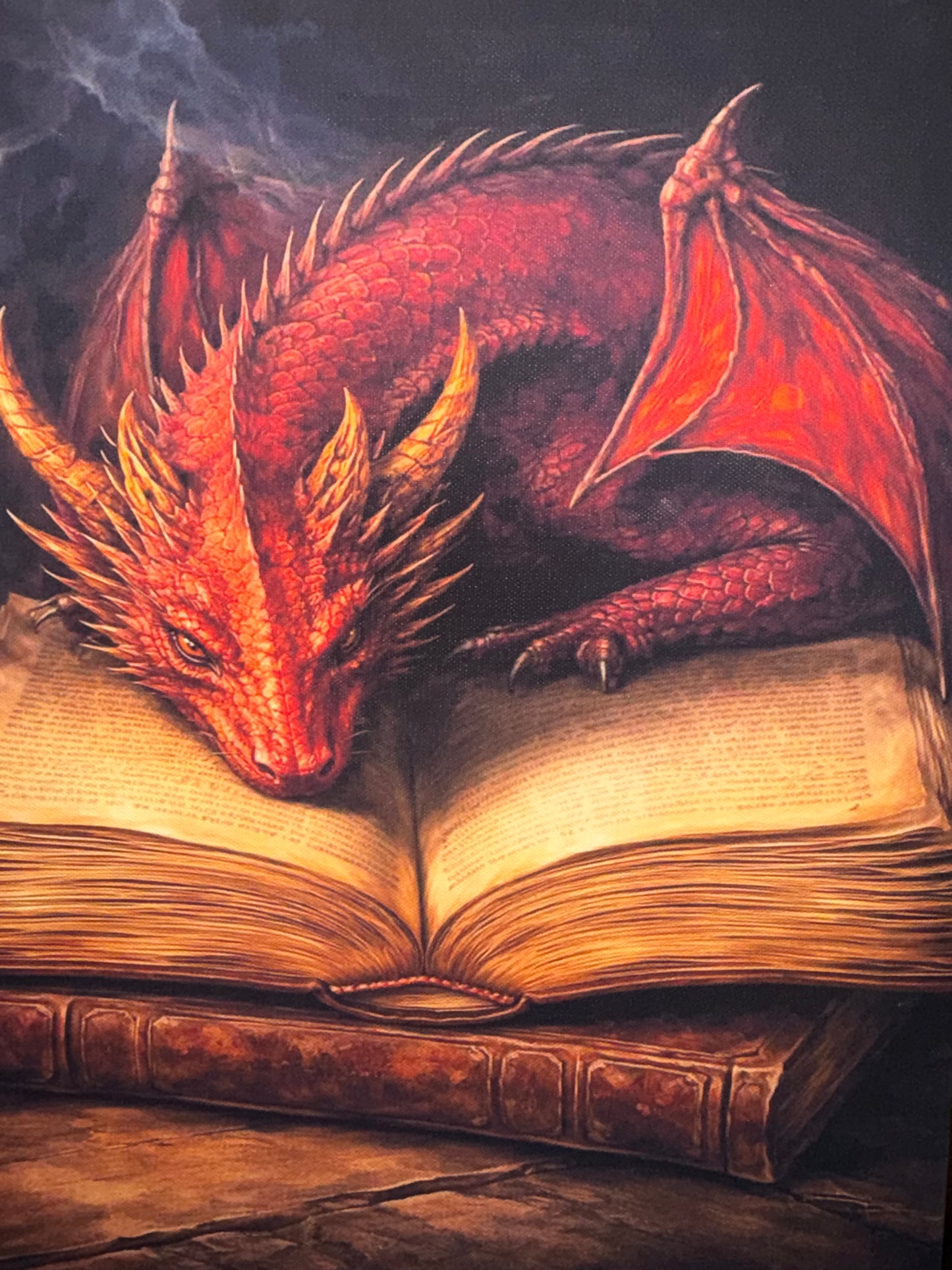 🐉 Guardian of Forgotten Tales – Limited Edition Curated Lotus Find Dragon Canvas Wall Art