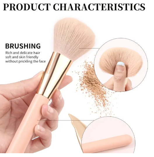 11pcs High End Professional Makeup Brush Set w/Portable Faux Leather Case