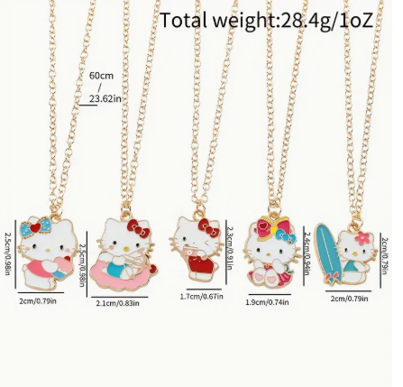 5pcs Sanrio Hello Kitty & Friends Necklace Set!