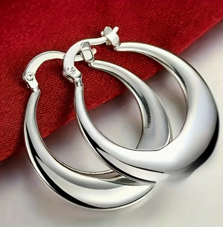 925 Sterling Silver Hoop Earrings