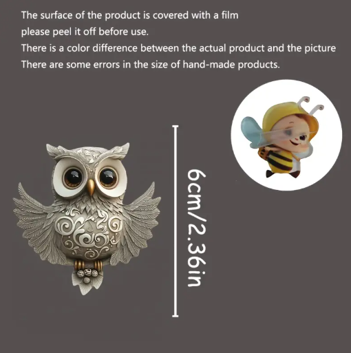 Owl-Shaped Acrylic Phone Ring Holder
