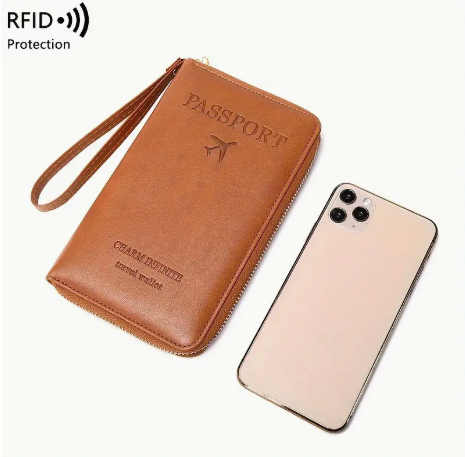 Passport Holder Cover Wallet Travel Essentials RFID Blocking Vegan Leather Card Case International Must Haves Travel Accessories for Wome