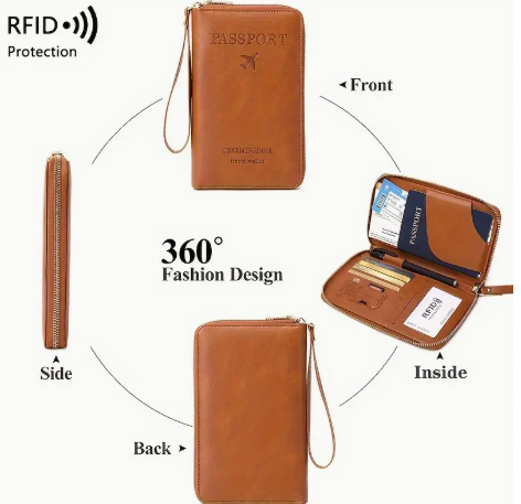 Passport Holder Cover Wallet Travel Essentials RFID Blocking Vegan Leather Card Case International Must Haves Travel Accessories for Wome
