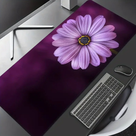 Purple Daisy Large Desk/Mouse Pad