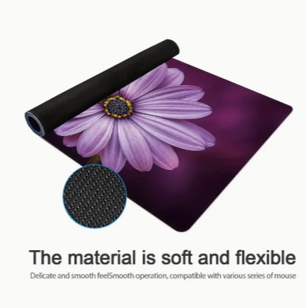 Purple Daisy Large Desk/Mouse Pad