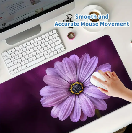 Purple Daisy Large Desk/Mouse Pad