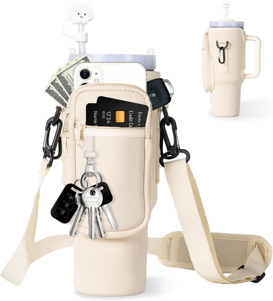 40 oz. Travel Tumbler Insulated Carrier with Detachable Strap