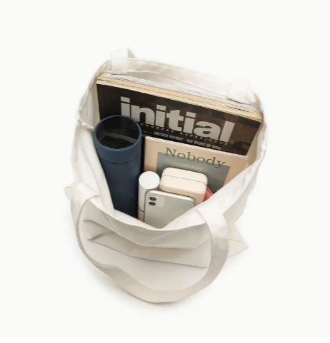 Cute Yorkie Puppy Canvas Tote Bag – Reusable Shopping Bag with Bow Design, Durable Travel & Daily Carry Bag