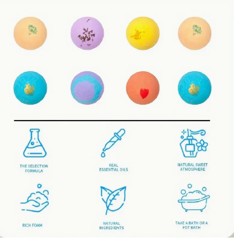 XL Bath Bomb Gift Set – 12-Piece Handmade Bubble Bombs with Essential Oils | Colorful Fizzy Aromatherapy for Relaxation & Gifting