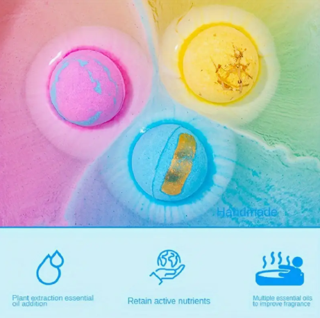 XL Bath Bomb Gift Set – 12-Piece Handmade Bubble Bombs with Essential Oils | Colorful Fizzy Aromatherapy for Relaxation & Gifting