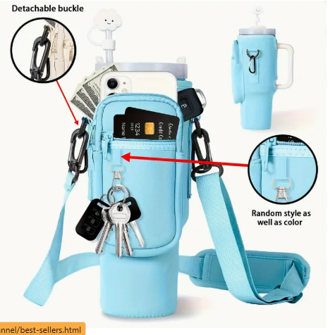 40 oz. Travel Tumbler Insulated Carrier with Detachable Strap