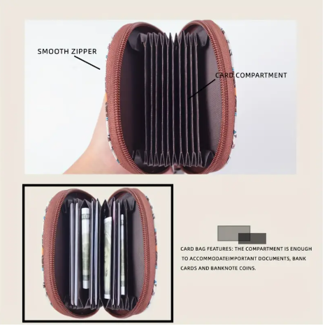 Vintage Bohemian Style Women's Canvas Wallet/Wristlet