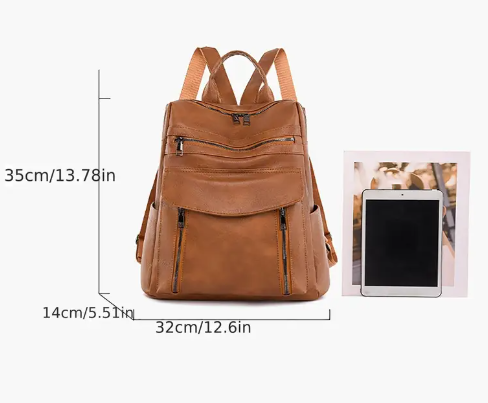 Retro Leather Backpack