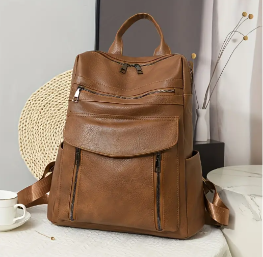 Retro Leather Backpack