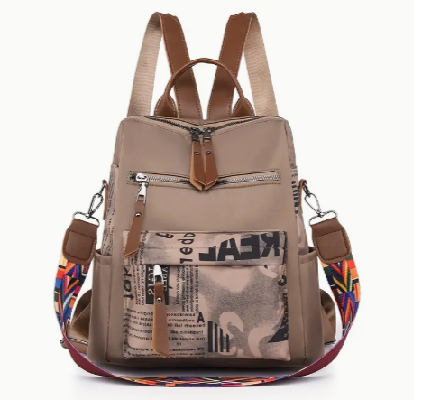 Trendy Letter Print Backpack