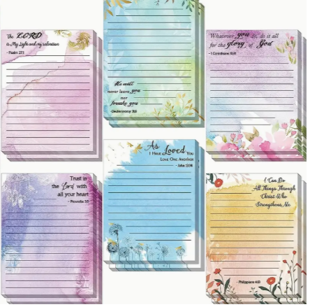 6pcs Inspirational Faith Prayer Journal Notepads