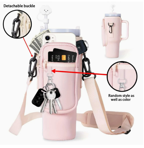 40 oz. Travel Tumbler Insulated Carrier with Detachable Strap