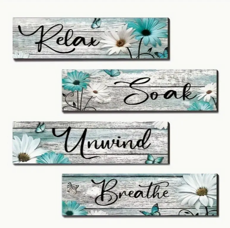 Rustic Farmhouse Bathroom Wall Art