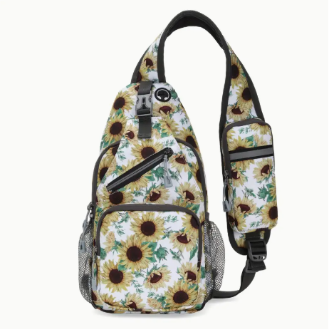 Sunflower Sling Backpack – Lightweight Crossbody Chest Bag for Hiking, Travel & Everyday Adventures