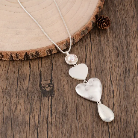 Triple Heart Pendant Necklace